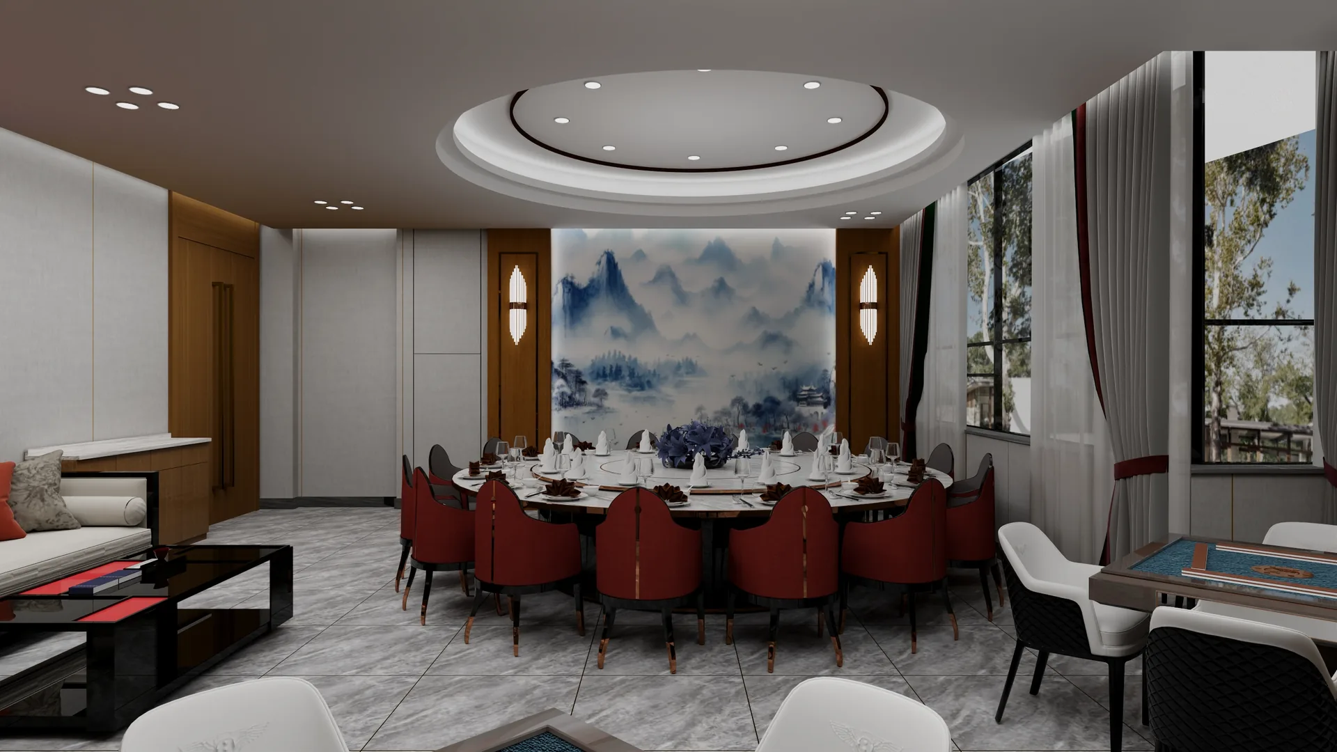 VIP大包间全景效果图